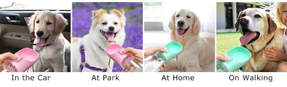 Portable Pet Water Bottle with Drinking Bowl – Leakproof for Dogs & Cats