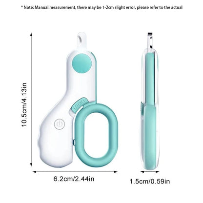 LED Pet Nail Clippers for Dogs & Cats – Professional Dog Nail Trimmer with Safety Lock, Stainless Steel Pet Claw Cutter, Puppy & Kitten Grooming Tool