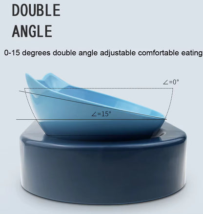 Cat Feeder Bowl with Automatic Water Bottle – Raised Food & Water Dish