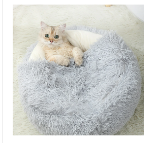 Calming Cave Bed for Dogs & Cats – Anti-Anxiety, Non-Slip, Faux Fur Cozy Nest