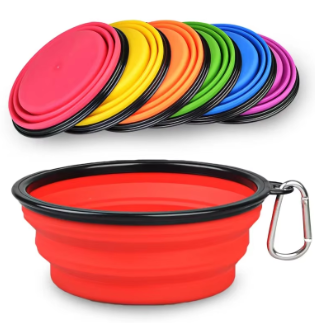 Collapsible Dog Bowl – Portable 350ml Silicone Travel Dish for Food & Water