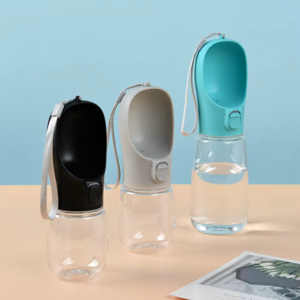 Portable Pet Water Bottle with Drinking Bowl – Leakproof for Dogs & Cats
