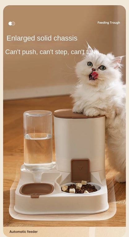 Automatic Cat Water & Food Dispenser – Large Capacity Pet Feeder with Dry-Wet Separation and Spill-Proof Design